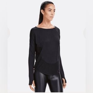 ALALA cool down tee M black long sleeve top shirt